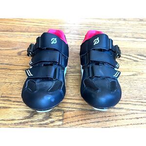 Peloton Black Red Cycling Bicycle Bike Shoes  Adult Size 37  Women's Size US 6.5